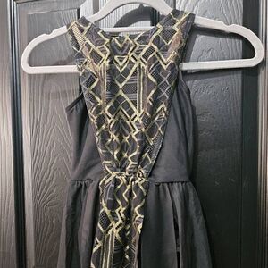 Weissman NWOT intermediate child dance costume black gold lyrical contemporary
